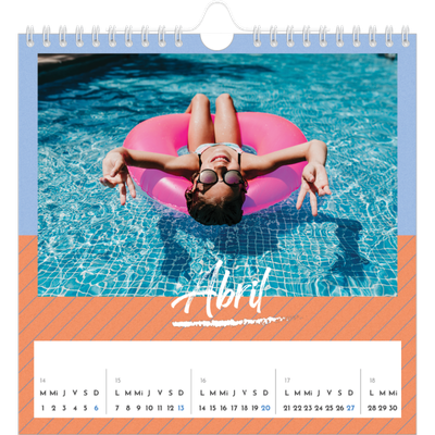 Calendarios Cuadrados — Color y patrón [Abril]