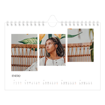 Calendario personalizado A5 horizontal — Fragmentos de viaje