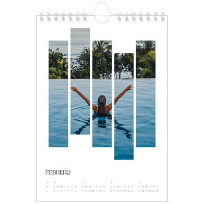 Calendario personalizado A5 — Fragmentos de viaje [Febrero]