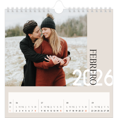 Calendarios Cuadrados — Texto superpuesto [Febrero]