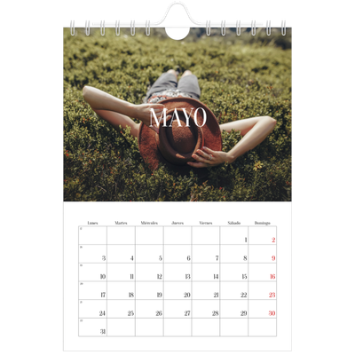 Calendario personalizado A5 — Escapada infinita [Mayo]