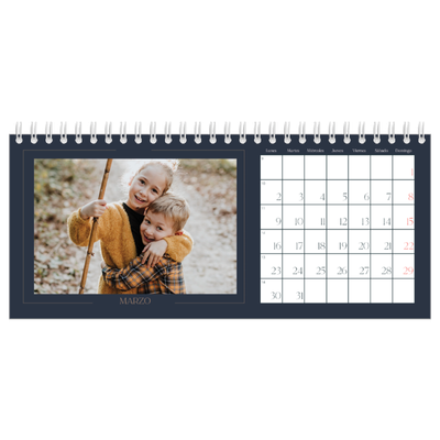 Calendarios de mesa — Azul de Prusia [Marzo]