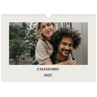 Calendario A3 horizontal — Marfil simple [portada]