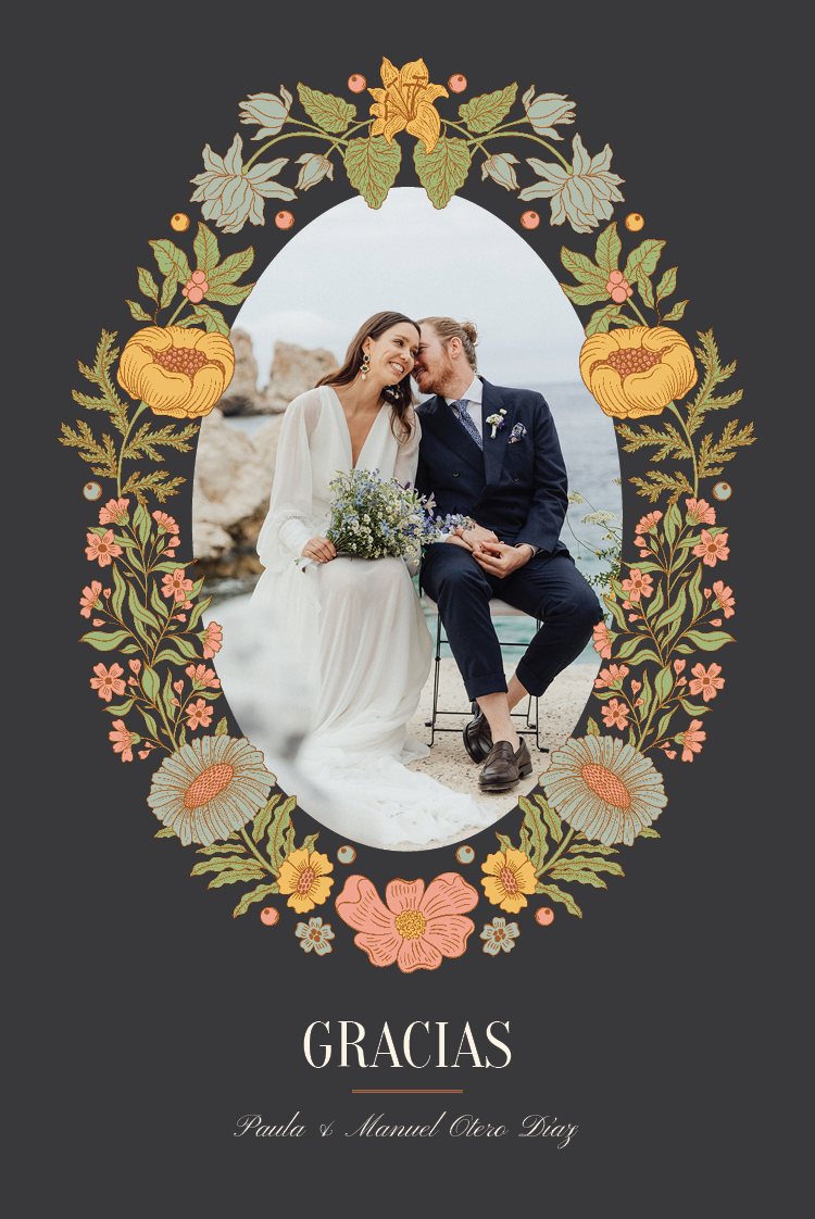 Tarjetas de agradecimiento — Enredaderas y flores