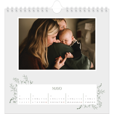 Calendarios Cuadrados — Flores dibujadas [portada]