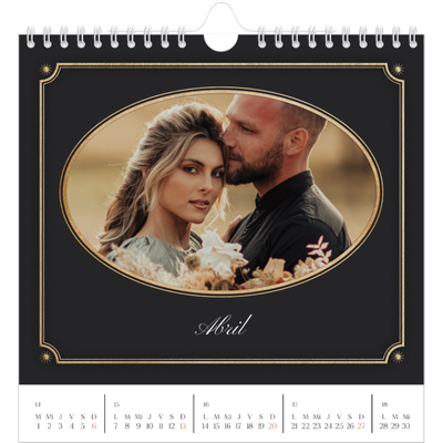 Calendarios Cuadrados — Clásico vintage [Abril]