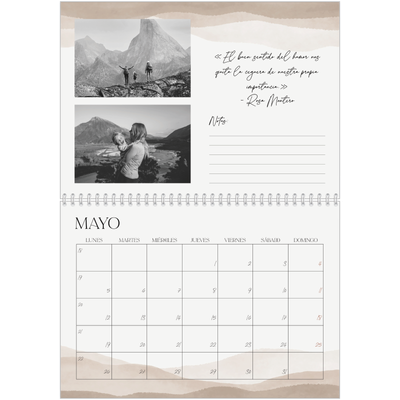 Calendario personalizado doble A4 — Citas que inspiran [portada]