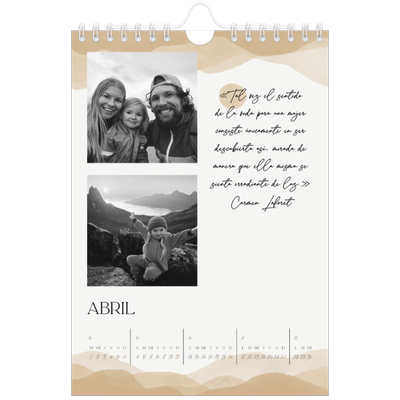 Calendario personalizado A5 — Citas que inspiran [Abril]