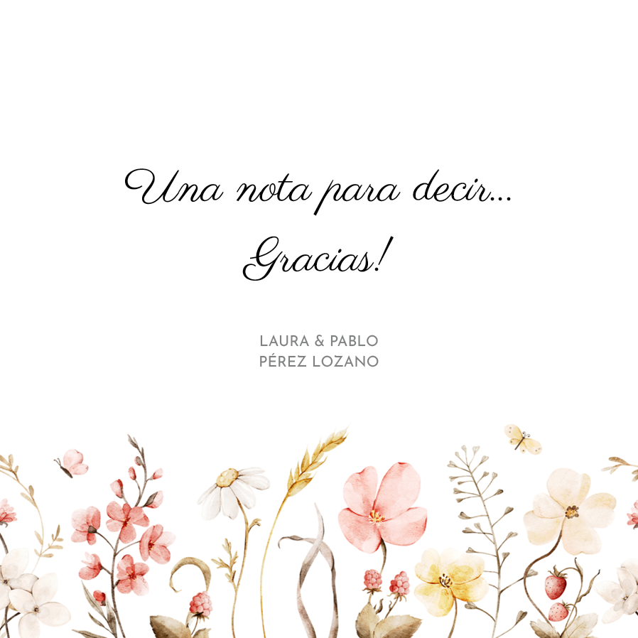 Tarjetas de agradecimiento — Brillo floral