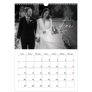 Calendario personalizado A3 — Escritura elegante