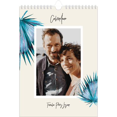 Calendario personalizado A4 — Flores pintadas [portada]