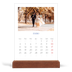 Calendario de mesa con base de madera - vertical  — Clásico cobalto [Enero]