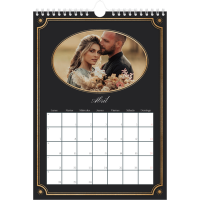 Calendario personalizado A4 — Clásico vintage [Abril]