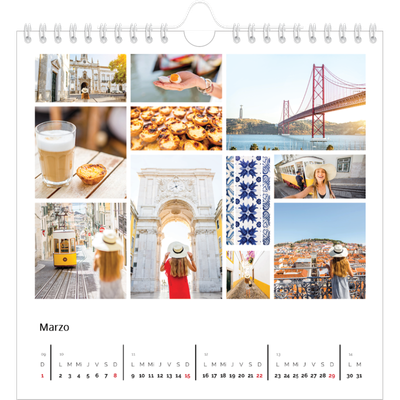 Calendarios Cuadrados — Estructura [Marzo]