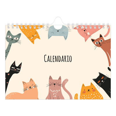 Calendario personalizado A5 — Gatos y garabatos [portada]