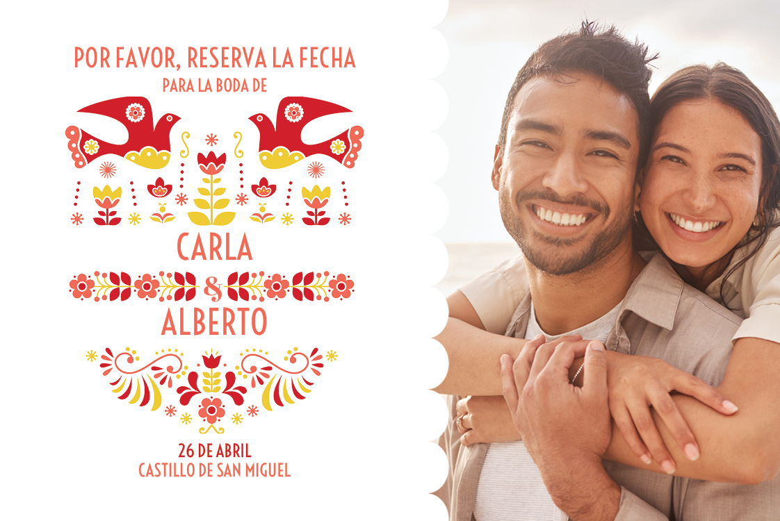 Save the date — Lovely love birds