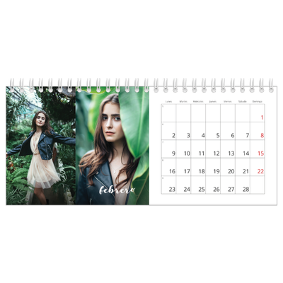 Calendarios de mesa — Guión sencillo [Febrero]