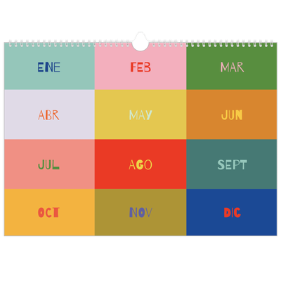 Calendario A3 horizontal — Divertido y colorido [portada]