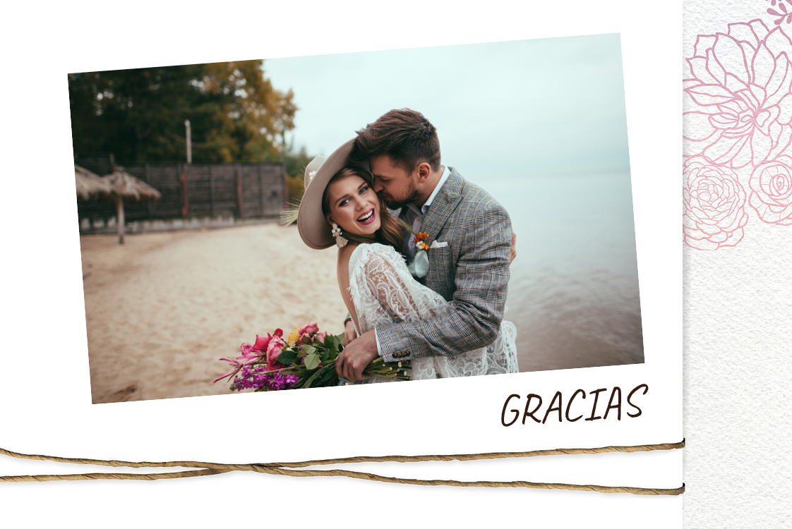 Tarjetas de agradecimiento — Papel de regalo floral