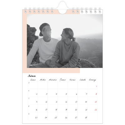 Calendario personalizado A5 — Pantallas de color [Febrero]