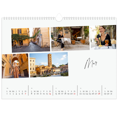 Calendario A3 horizontal — Descanso de la ciudad [Marzo]