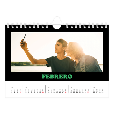 Calendario personalizado A5 — Tipo divertido [Febrero]