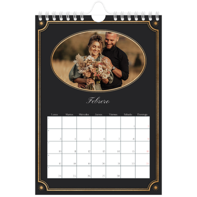 Calendario personalizado A5 — Clásico vintage [Febrero]