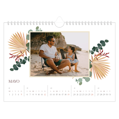 Calendario A4 horizontal — Boho [portada]