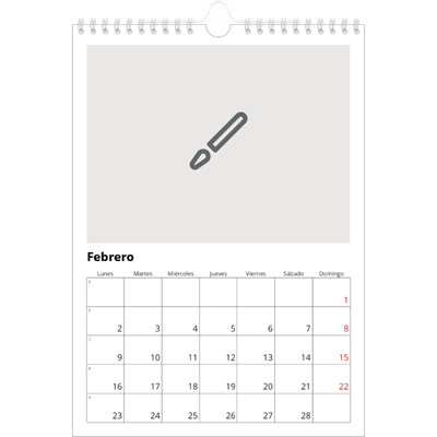 Calendario personalizado A4 — Diseña tu producto [Febrero]