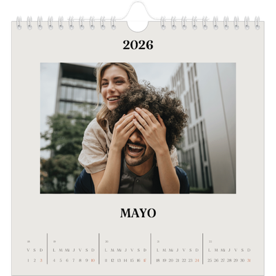 Calendarios Cuadrados — Marfil simple [portada]