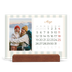 Calendario de mesa con base de madera - apaisado  — Letras y rayas [portada]