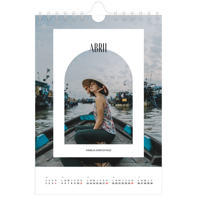 Calendario personalizado A5 — El arco abierto [Abril]