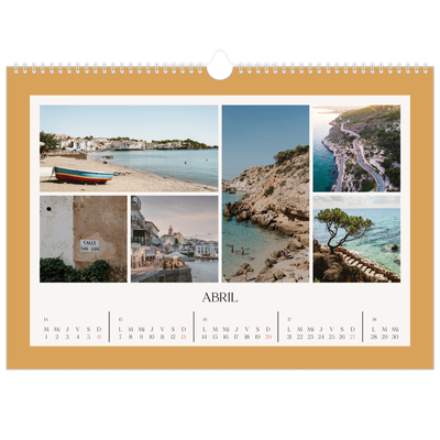 Calendario A3 horizontal — Colores clásicos [Abril]