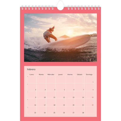 Calendario personalizado A4 — Colorea mi mundo [Febrero]