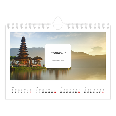 Calendario personalizado A5 — La historia completa [Febrero]
