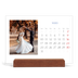 Calendario de mesa con base de madera - apaisado  — Clásico cobalto [portada]