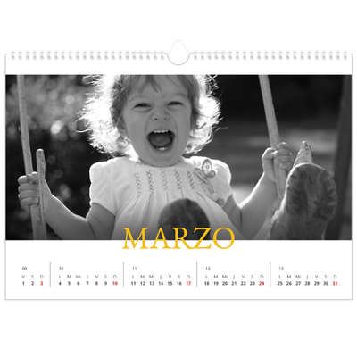 Calendario A3 horizontal — Estilo Heritage [Marzo]