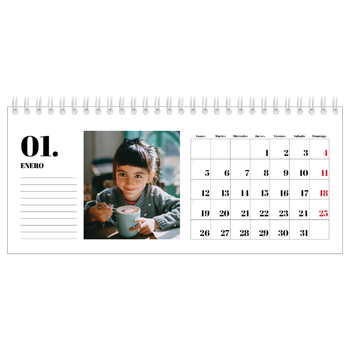 Calendario fotográfico de escritorio — Serif y momentos