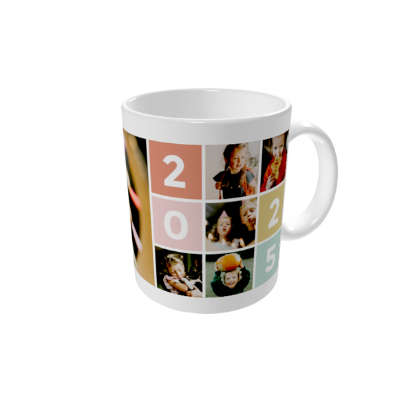 Tazas personalizadas — Tipografía colorida