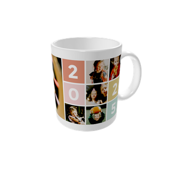 Tazas personalizadas — Tipografía colorida