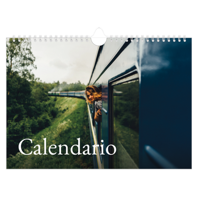 Calendario A4 horizontal — Serif sencillo [portada]