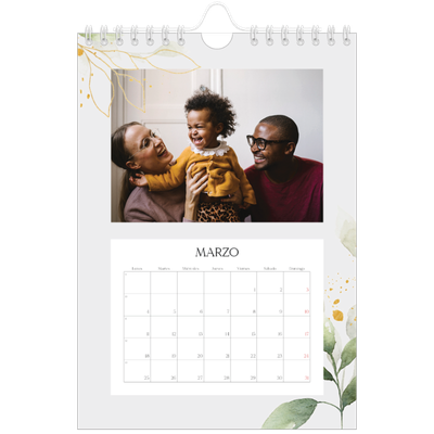 Calendario personalizado A5 — Salpicado floral [Marzo]