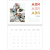 Calendario personalizado doble A4 — Tipografía colorida [Abril]