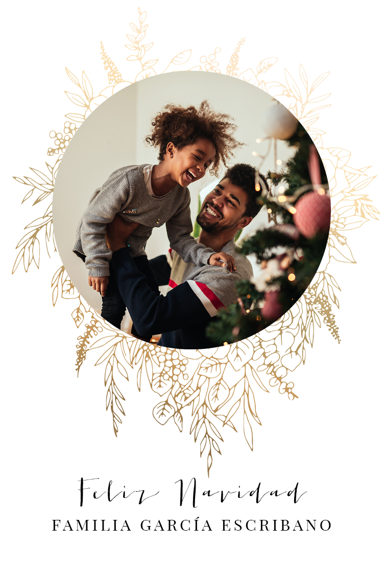 Tarjetas — Dibujos de líneas de flores doradas