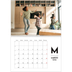 Calendario personalizado doble A4 — Letra destacada [Marzo]