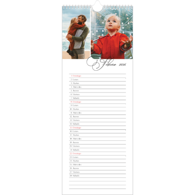 Calendario de cocina  — Fotos y caligrafía [Febrero]