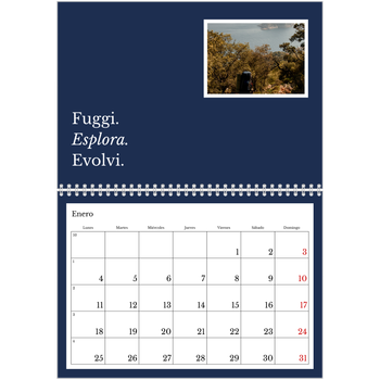 Calendario personalizado A4 doble — Tierra editorial
