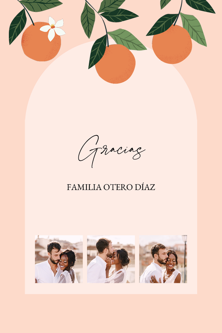 Tarjetas de agradecimiento — Fiesta de cítricos