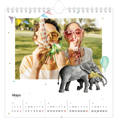 Calendarios Cuadrados — Animales de acuarela [portada]