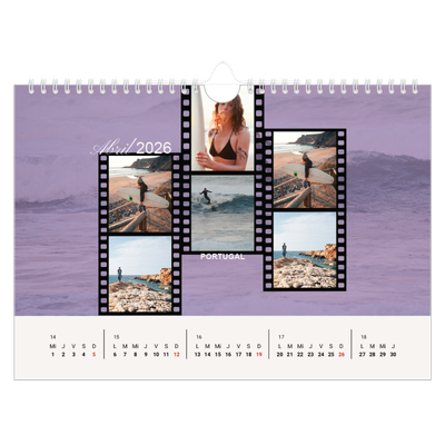 Calendario A4 horizontal — Pasión por la aventura [Abril]